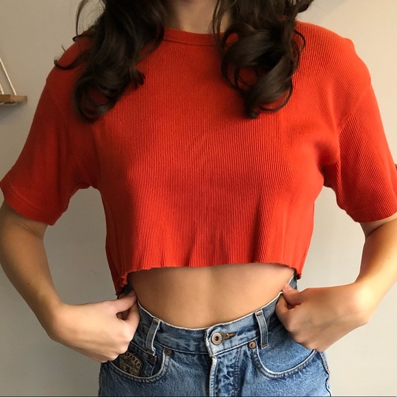 Orange Cropped Tee - Picture 1 of 2